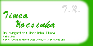 timea mocsinka business card